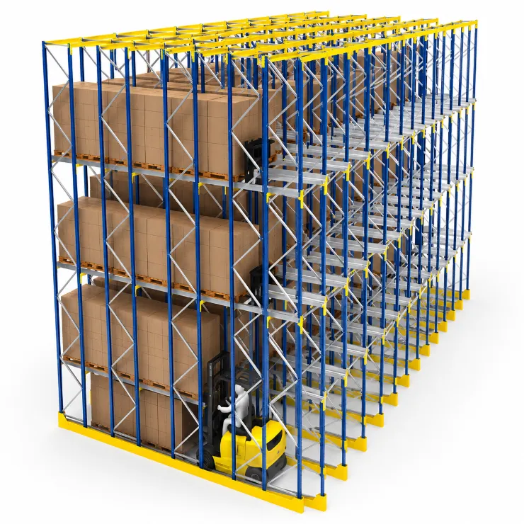 High-Density Drive-In Pallet Racking System for Forklifts 1 Drive-InDrive-Through Racking System
