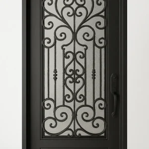 Black Wrought Metal Door