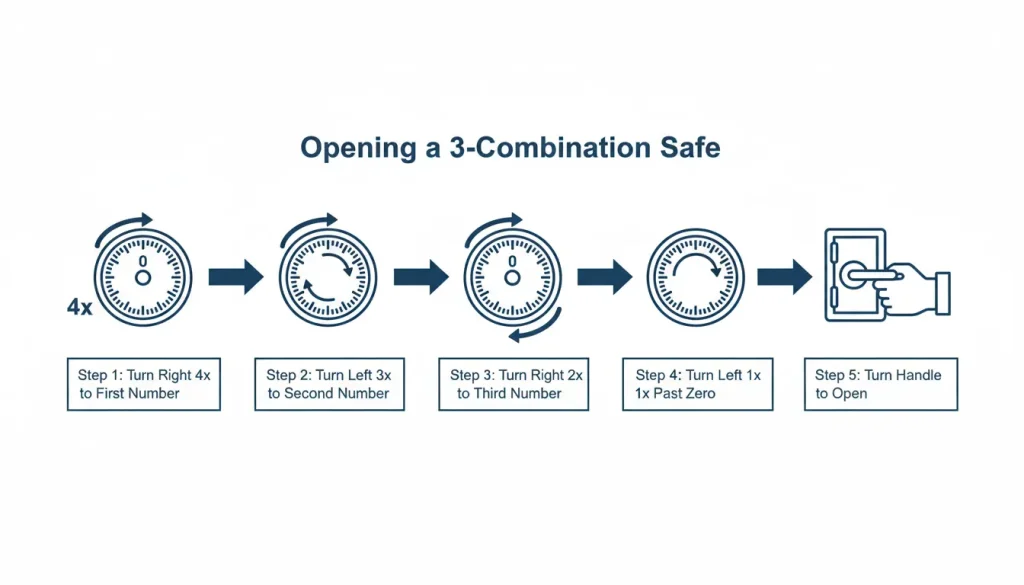 How to Open a 3-Combination Dial Safe