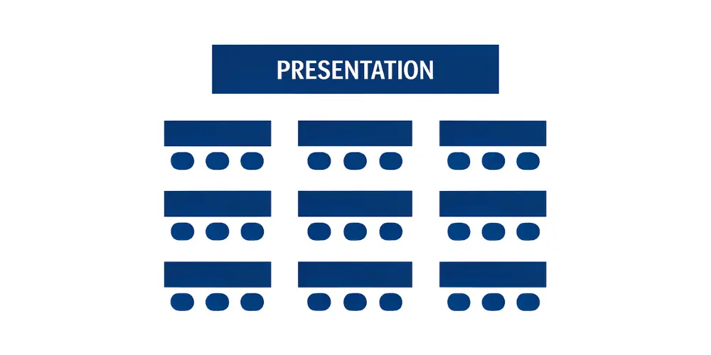 Classroom Style Meeting Room Layout