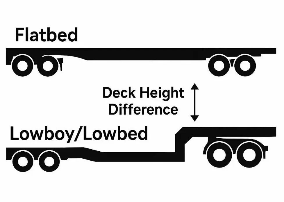 Flatbed vs Lowboy Trailer