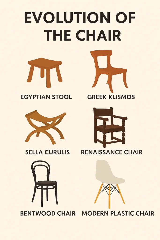 Infographic of an Evolution of Chair