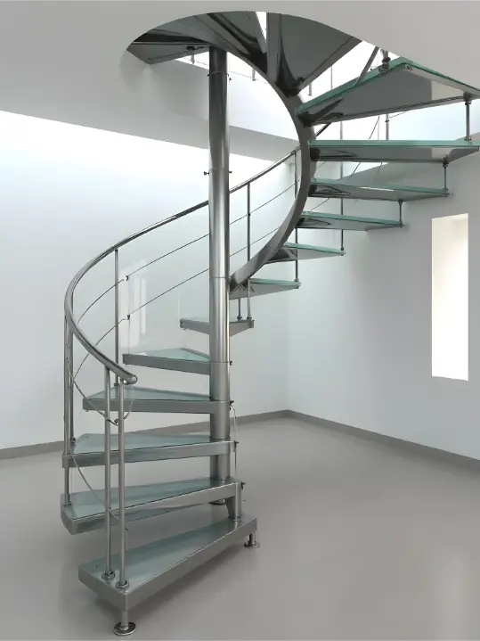 Crystal Spiral Stainless Steel Stairs