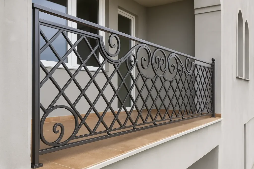 Elegant Scroll Balcony Railing
