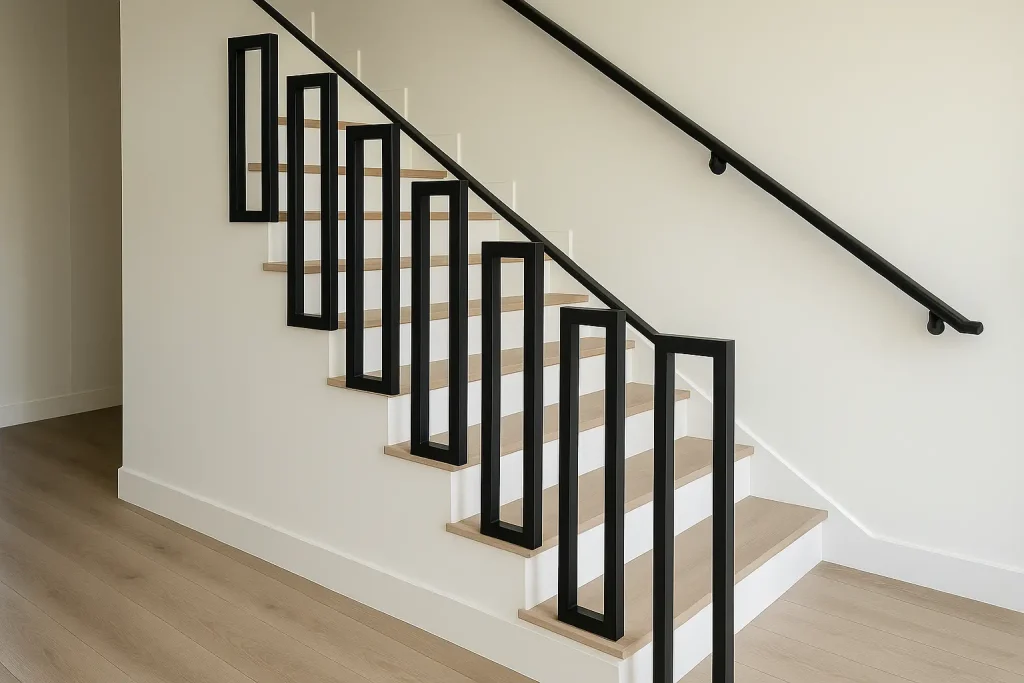 Geometric Black Frame Staircase