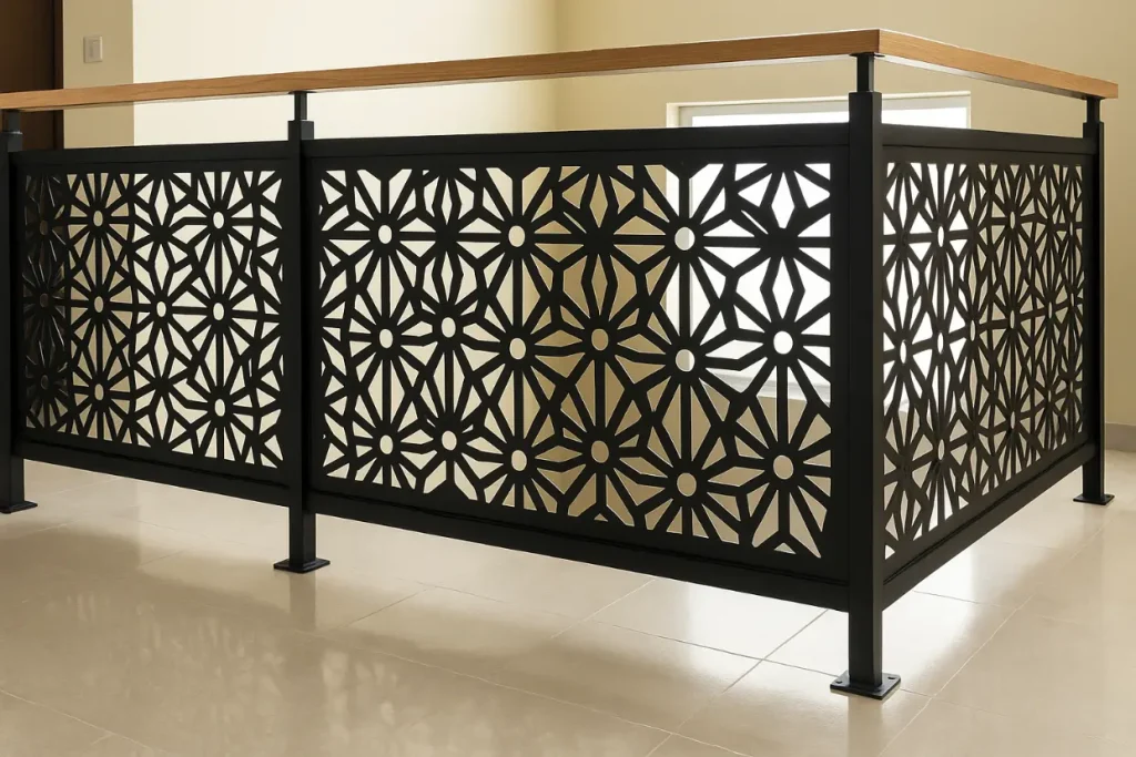 Geometric Star Pattern Railing