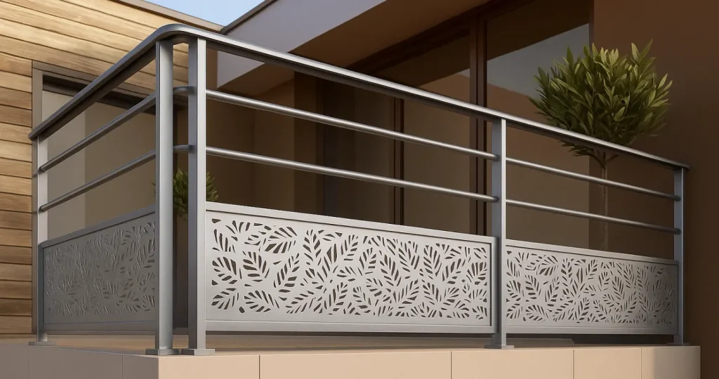 Leaf Pattern Steel Railing