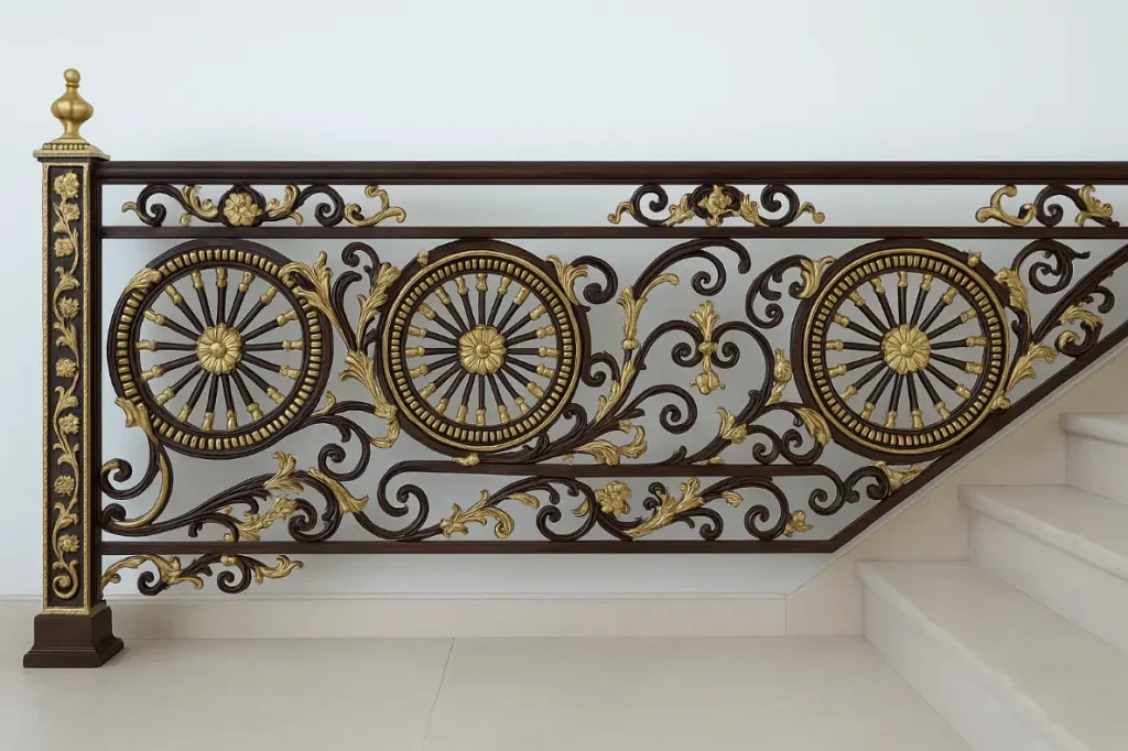 Opulent Wrought Iron Railing